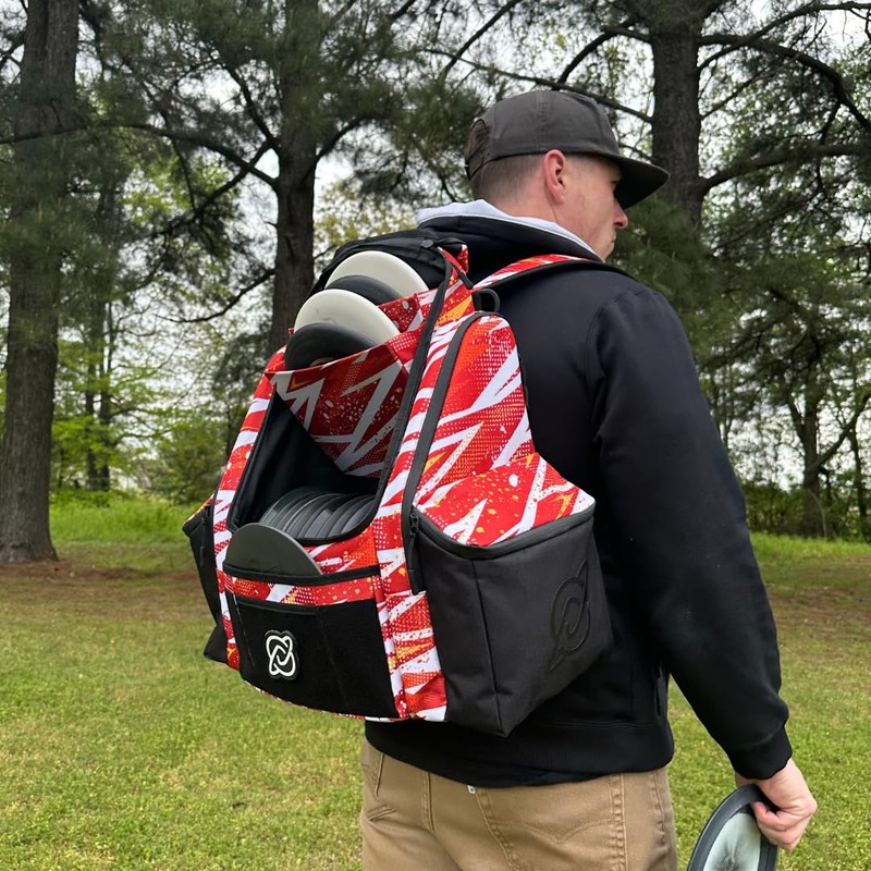 Discology Icon - Crimson Red - Disc Golf Bag (Crimson