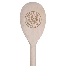 30cm 'Therapist On Speed Dial' Wooden Cooking Spoon (SO00025631)