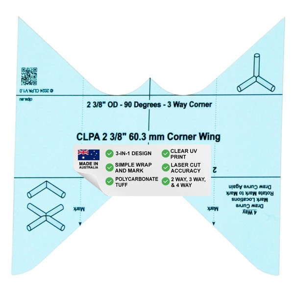 CLPA 2 3/8" Right Angle Corner Wing Master: Ultimate Pipefitter