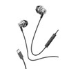 Cool Silver Type C Stereo Headphones with Metal Microphone
