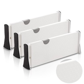 Ormeli Drawer Dividers Expandable Adjustable Dresser Drawer Organizers Divider for Clothes, Silverware and Utensils fit Kitchen, Bedroom, Bookcase, Baby Drawer with Instructions