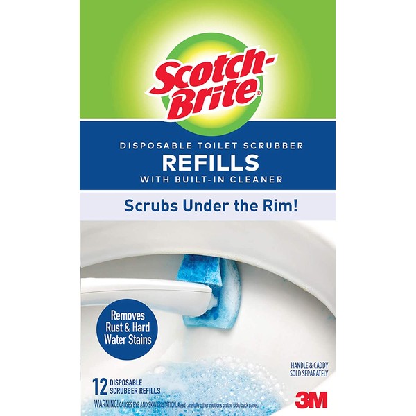 Scotch-Brite Disposable Toilet Scrubber Refill, 48, Multi-Color Count