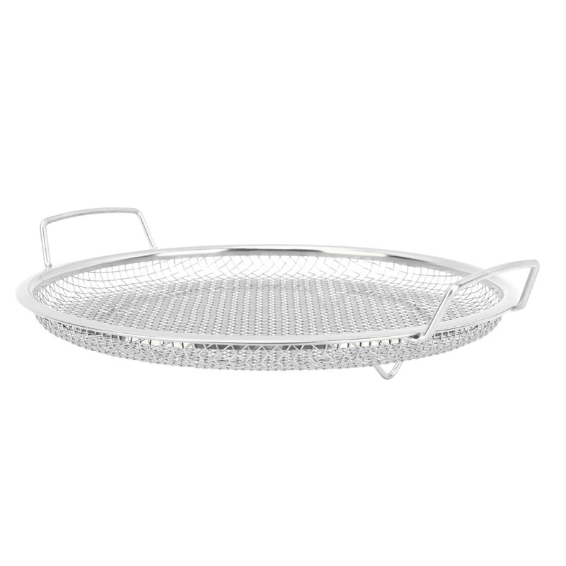 Stainless Steel Fruit Basket Double Handles Metal Mesh Drain Round