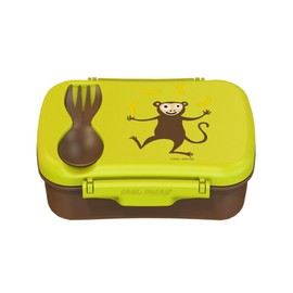 Carl Oscar Nice Box Kids - Bento Box Brotzeitdose Lunchbox mit Kühlakku hält mehrere Stunden kühl, 17 cm x 12,5 cm x 6,3 cm in Lime