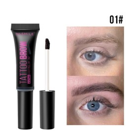 MLSMILE Waterproof Eyebrow Gel - Natural Peel-Off Dye Cream for All Skin Types eyebrow tint,Valentine's Day Gifts - Color: 01# DARK GRAY