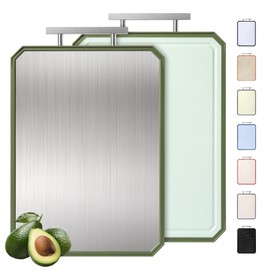 2 in 1 Stainless Steel Cutting Board with Handle Chopping Butcher Block not Titanium Mother Day Best Mama Mommy Bonus Mom Ever Mother In Law Gifts Step Mom Stepmom Grandma Gigi Granny Nana Present