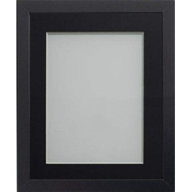 Frame Company Allington Black 10x8 inch Frame With Black Mount For Image 7x5 inch *Choice of sizes* Fitted with Real Glass