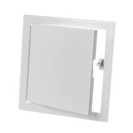 200 x 200 mm Inspection Door Snap Lock Inspection Door Maintenance Flap Steel Pressure Door Opener Maintenance Door White with Push Lock