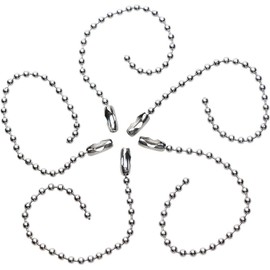 LYSAIMG 80Pcs Ball Chains,10cm Long 2.4mm Diameter,Adjustable steel Ball Chains Connector Clasp for Keychains Tag Key Rings.