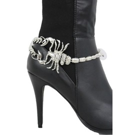 Unbranded Women Silver Metal Chain Boot Bracelet Anklet Shoe Charm Jewelry Scorpion Bling