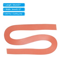 PATIKIL 240pcs Quilling Strips Paper 1/8"(3mm) 21"(54cm) Origami Paper Quilling Strip for Art DIY Hand Craft Christmas, Coral Pink