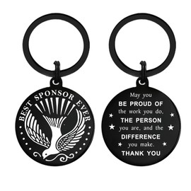 Confirmation Sponsor Gifts for Men Women - Best Sponsor Ever Keychain - May You Be Proud of the Work You Do Stainless Steel Sponsor Appreciation Gift