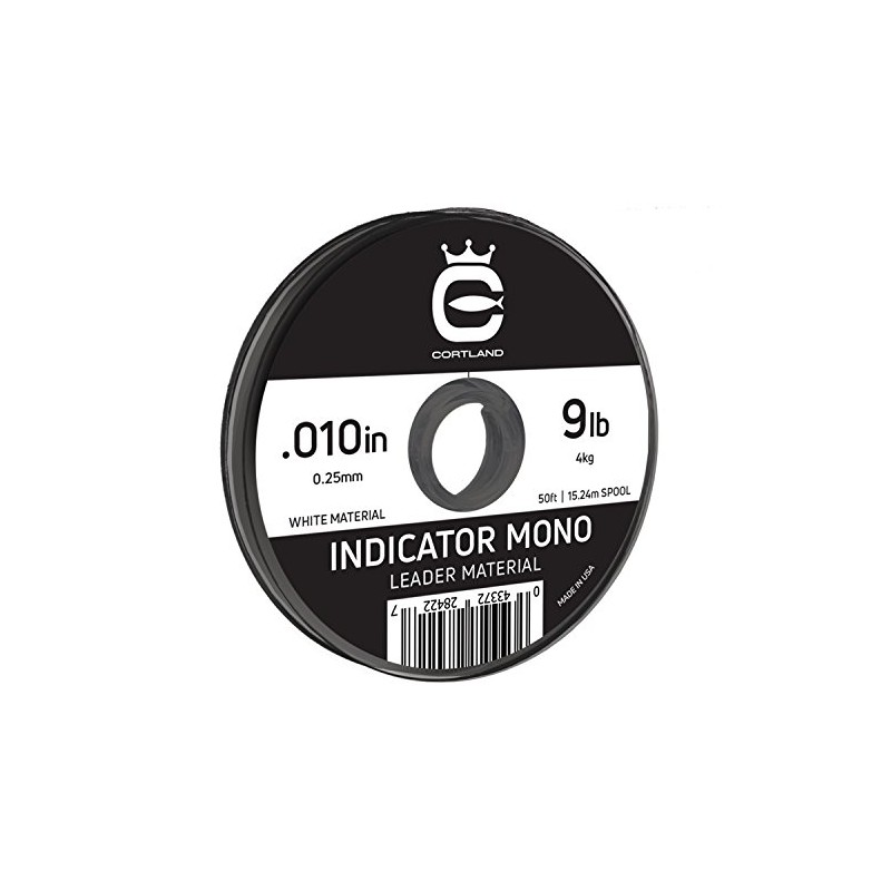 (.25cm / 4.1kg, White) - Cortland Indicator Mono