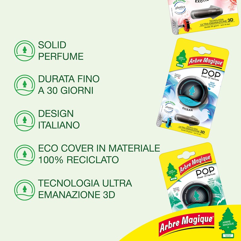 Arbre Magique Mono Auto-Lufterfrischer, exotischer Duft, verlängert bis zu 7