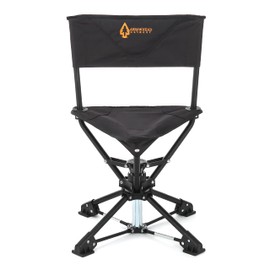 ARROWHEAD OUTDOOR 360° Degree Swivel Hunting Chair Stool Seat, Perfect for Blinds, No Sink Feet, Supports up to 450lbs, Carrying Case, Steel Frame, Fishing, High-Grade 600D Canvas