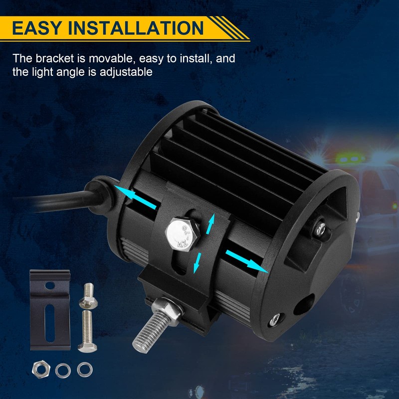 AUXTINGS LED Wirk Light Bar, 2Pcs 4 inch 36W Triple