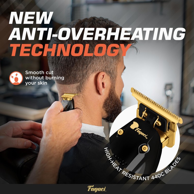 Fagaci Men's Hair Trimmer - Turbo Power with Precise Cutting,