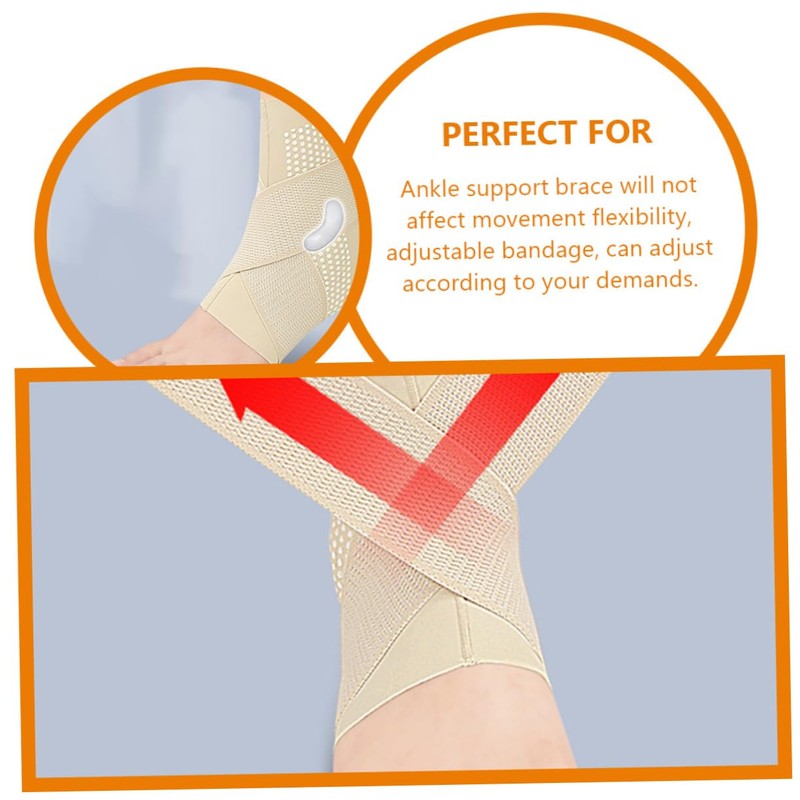 SAFIGLE Ankle Brace Sleeve Compression Support for Sports Adjustable Ankle