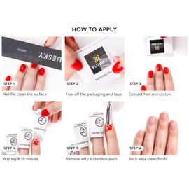 BLUESKY Remover Wraps - Removal Wipes - Professional Acetone Nail Polish Remover Pads for UV/LED Gel Nails (200)