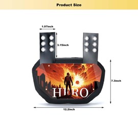 Fenduoer Football Back Plate,Lower Back Pads for Football Players,Rear Protector,High Impact Protection for Youth & Adult Shoulder Pads(Hero)