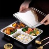 304 stainless steel 5-piece lid adult food plate / 304