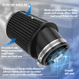 YOXUFA High Efficiency Carburetor for Coleman CT100U CC100X SK100 Predator 79cc 97cc 100cc Engine Mini Bike Go Kart Powermate edger 152F 154F 156F GEN1100 Generator Pump Water Parts