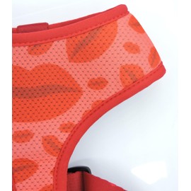 MORSO® Breathable Air Mesh Harness for Small Medium Dogs Coral Red Size L