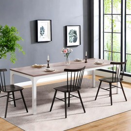 NicBex 78" Rectangular Dining Table for 6-8 Modern Long Table Kitchen & Dining Room Tables for Kitchen, Dining Room, Restaurants, Taupe