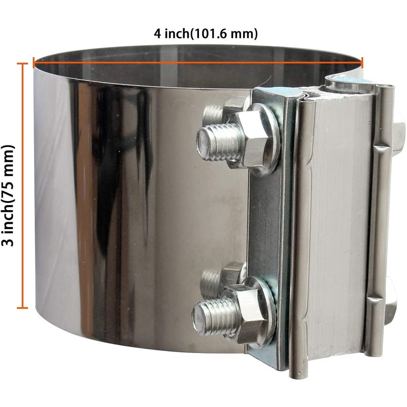 Exhaust Band Clamps 4 Inch Butt Joint Exhaust Pipe Muffler
