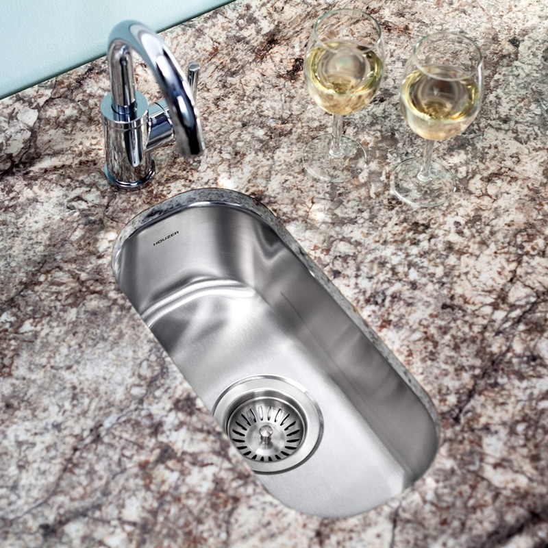 Houzer Club Stainless Steel Kitchen Bar & Prep Sink: 10