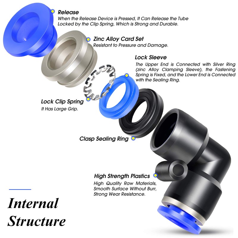 TAILONZ PNEUMATIC Angle 12 mm Pipe AD Push to Connect