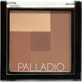 Palladio 2-In-1 Mosaic Blush and Bronzer, Polvo Prensado de Maquillaje Facial Suave y Sedoso, Cinco Tonos de Color de Rosas Brillantes a Marrones Dorados, Sun Kissed
