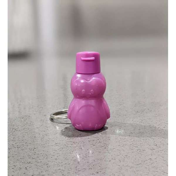 Tupperware Keychains Eco Bottle Purple Penguin Key Chain Collectible Item