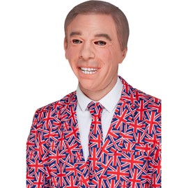 Smiffys Brexit Leader Mask Latex, Funny Fancy Dress, Politician Dress Up Masks