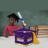 Topfunyy 2025 Graduation Party Card Box, Purple Gold Congrats Cap