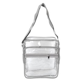 Clear Tote Bag, Stadium Approved Fashion Lightweight Large Capacity PVC Transparent Shoulder Bag with Adjustable Strap for Men and Women