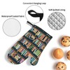 Cartoon Bookshelf Bookworm Heat Resistant and Heat-Insulating Gloves, fit for