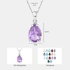 925 Sterling Silver Amethyst Necklace - Amethyst Teardrop Necklace -
