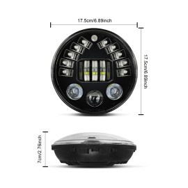 CHUSYYRAY Pair 7" Inch LED Car Headlight Parts Round HI/LO Beam for Chevy Pickup Truck3100