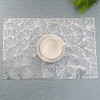 Hosoncovy 4 Pack Ginkgo Biloba Decorative Placemats Rectangle PVC Hollow