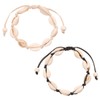 BIRLOZA Pack of 2 Shell Chain Shell Bracelet Anklet Natural