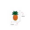 Tiny Summer Fruit Orange Enamel Pineapple Stud Earrings For Teen