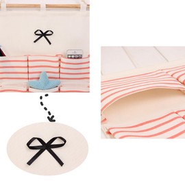 Hoshisea Pack of 2 Hanging Storage Bag, Hanging Bag Wall, Door Hanging Organiser Wall, Wall Pockets for Bedrooms, Offices, Bathrooms (Pink)