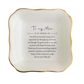 BAT TRANG Ceramic Ring Dish, Mother Of The Bride Gifts From Bride,To My Mom On My Wedding Day Jewelry Dish, Gifts For Mom, Mother Gifts From Daughter, Gift for Mom, Wedding Gifts (Wedding)
