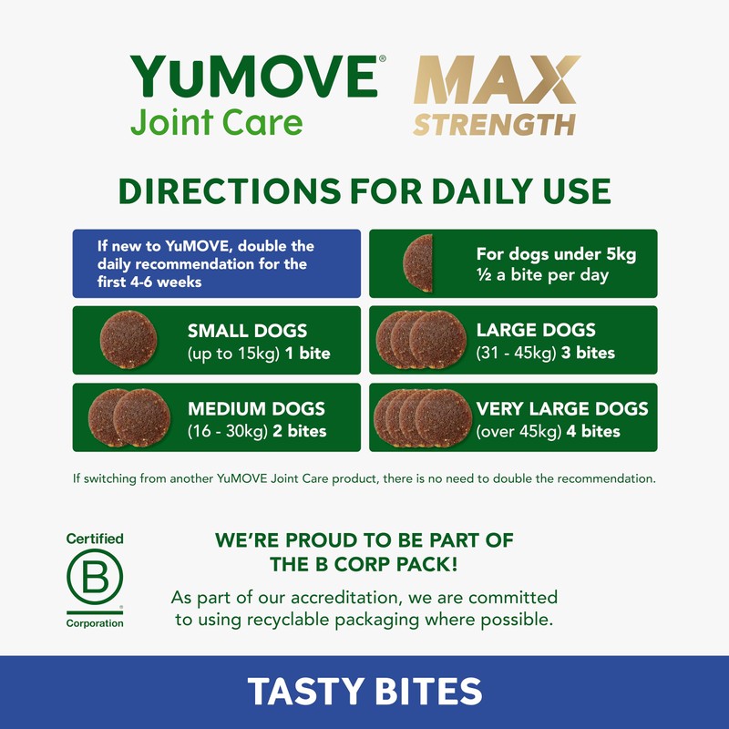 YuMOVE Senior Max Strength for Dogs Daily Bites 120 pack