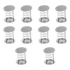 10 Pcs 4cmx3cm Dashboard Springs Bases Strong Elasticity Dashboard Bases DIY Dancing Base Spring Holders for Shaking Head Car Interior Decoration, Silver