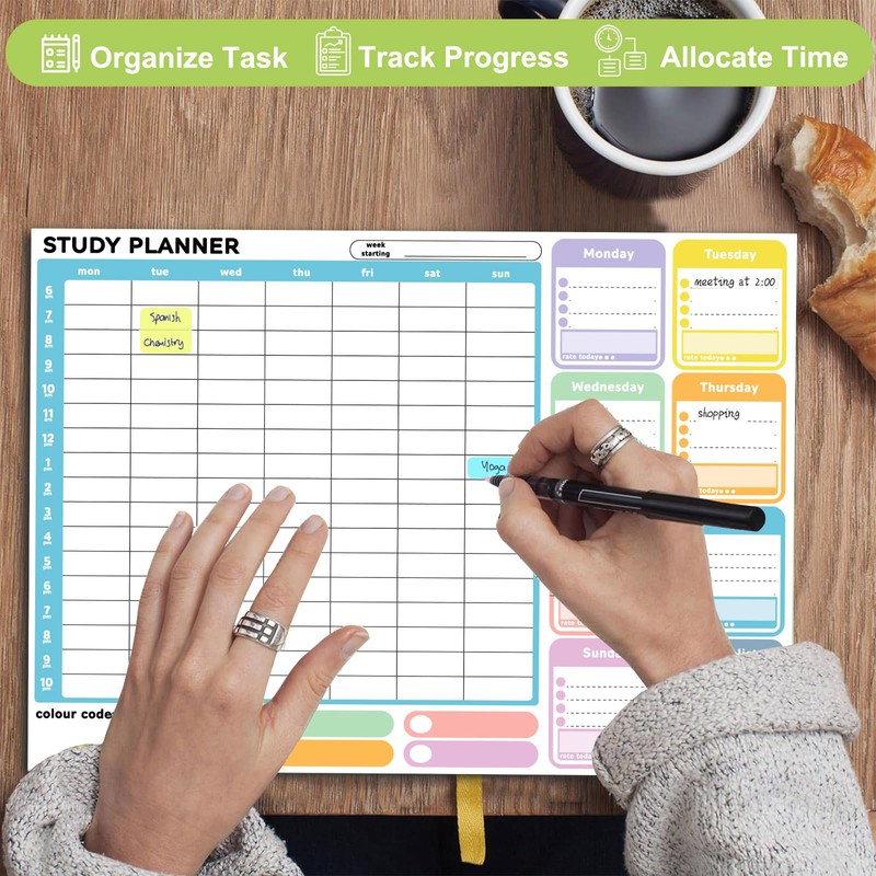 A4 Thick Study and Revision Planner Pad for Scheduling and