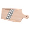 KADAX Wooden Vegetable Slicer, Herb Slicer with 3 Sharp Stainless
