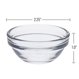Beille 2 Inch Mini Glass Pinch Bowl Kitchen Essential, 4pc