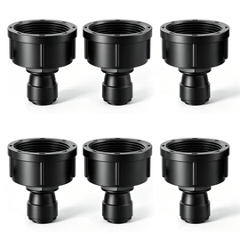 6 Pack 3/4" Female to 1/4" Quick Connect Drip Irrigation Faucet Adapter | Fits standard 3/4" Garden Faucets & Hoses,Leak-Proof,Tool-Free Install for Outdoor Watering,Raised Beds and Drip Systems